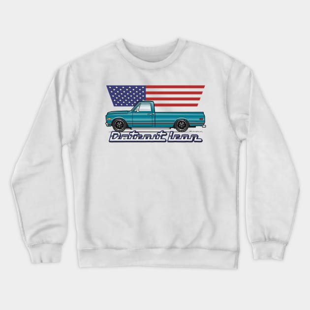 69-72 teal truck Crewneck Sweatshirt by JRCustoms44